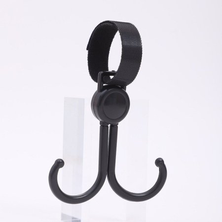 Крючок для коляски с двойной черной петлей (в упаковке OPP) изображение