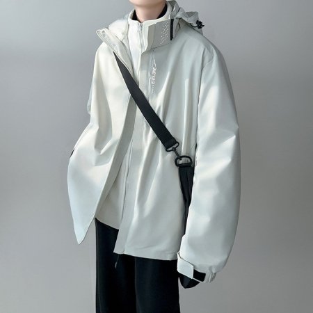 Три в одном мужская ветровка съемным капюшоном фото