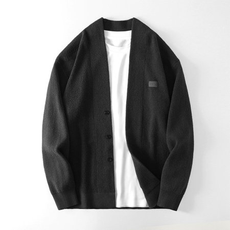 Мужская кардиган-жакет с отложным воротником фото