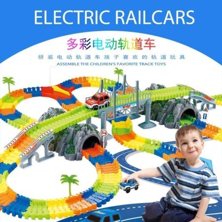 Детский конструктор электрических железных дорог 144PCS изображение