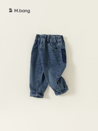 Детские джинсы с карманами в стиле ханбок для мальчиков изображение