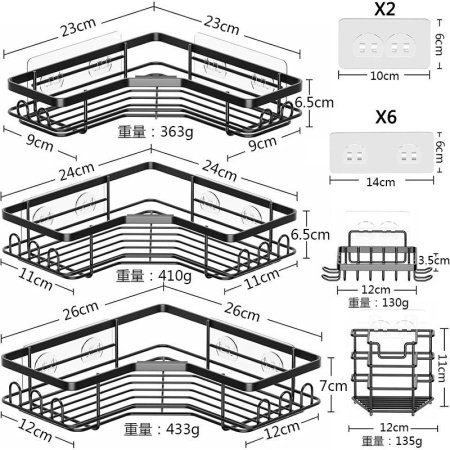 Угловая полка для душа фотография