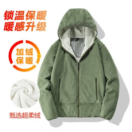 Мужская куртка с начесом и застежкой на молнии изображение