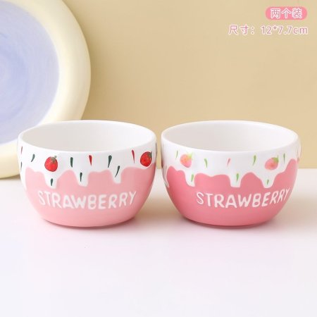 7L керамическая миска с клубникой фотография