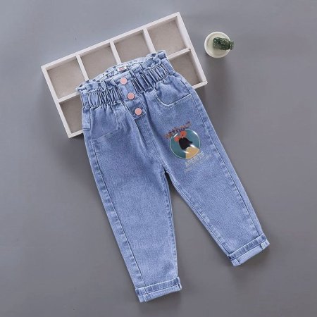 Детские джинсы для девочек весна-осень 2024 фото