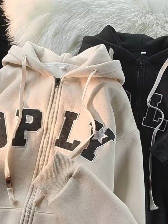 Мужская толстовка с капюшоном и принтом букв фото