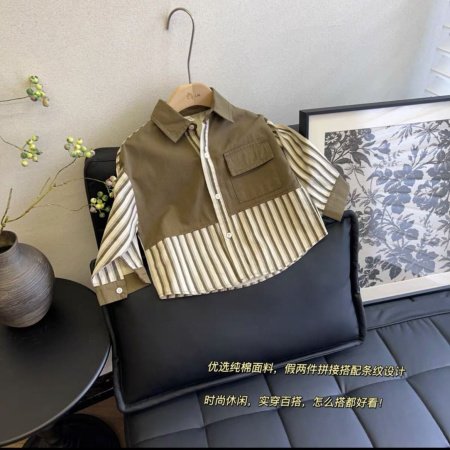 Детская рубашка весна-осень для мальчиков изображение