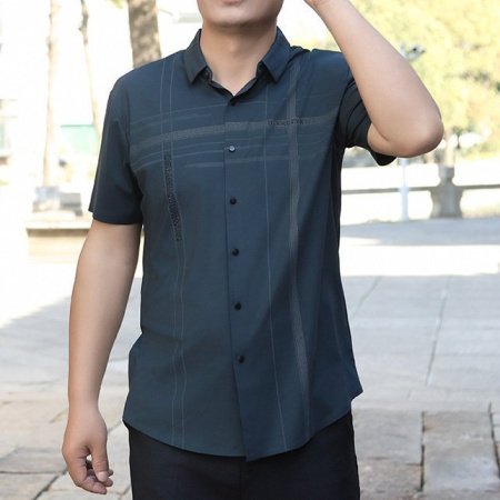 Мужской летний комплект с рубашкой из хлопка и футболкой фотография