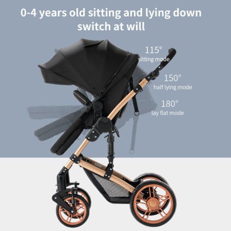 Коляска детская GO-KO-588-black / К1 / В13.5 фото