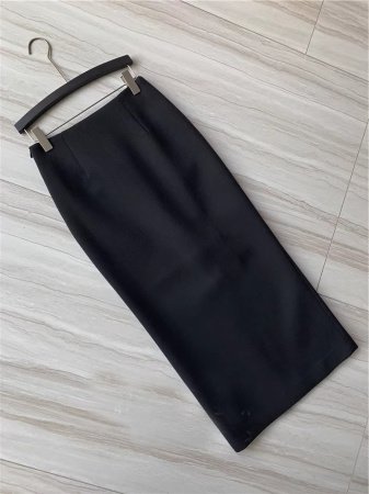 Высокая юбка-карандаш из шерсти с высокой талией изображение