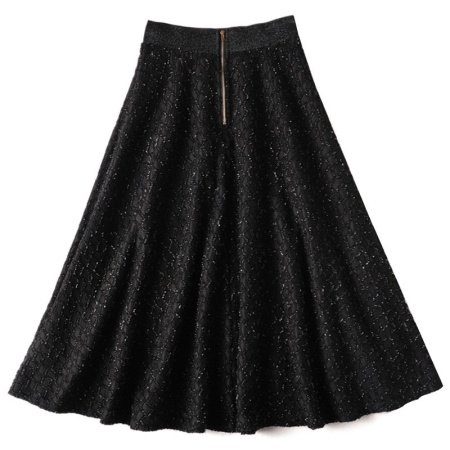 Женская полусветлая вязаная юбка с волнами фотография