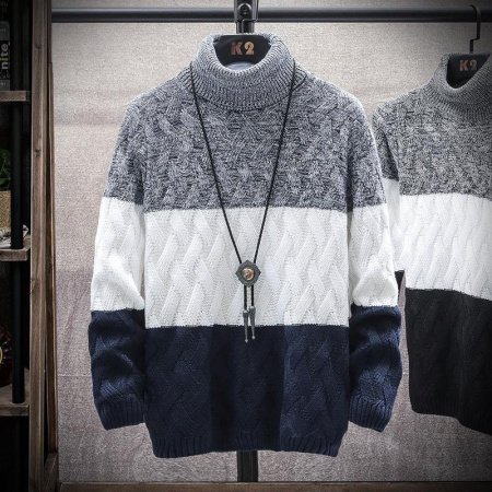 Мужской свитер с высоким воротником изображение