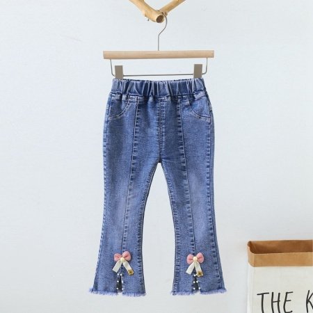 Детские джинсы для девочек весна-осень 2024 фото