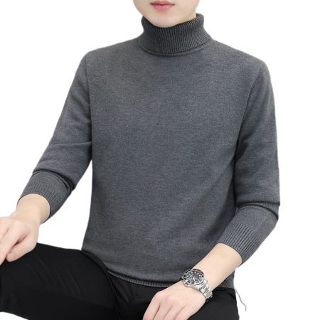 Мужской свитер с высоким воротником и утеплением изображение