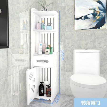 Полка для ванной комнаты с множеством уровней и треугольной формой, напольная, пластиковая, без сверления фотография