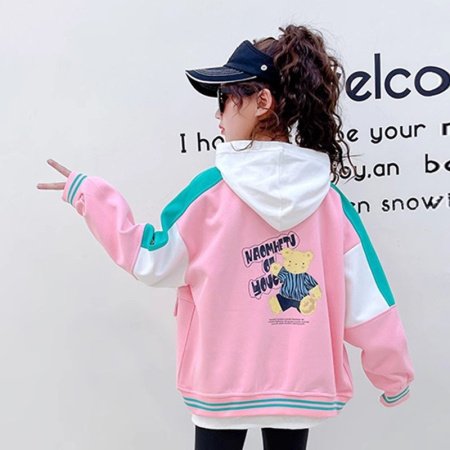 Детская куртка для девочек в стиле бейсбола изображение