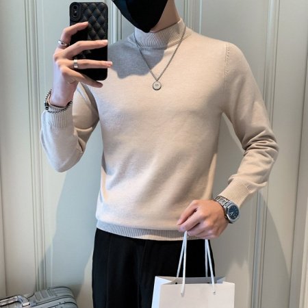 Мужской свитер с высоким воротником изображение