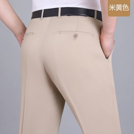 Летние мужские брюки из шелкового сурепа для делового стиля фотография