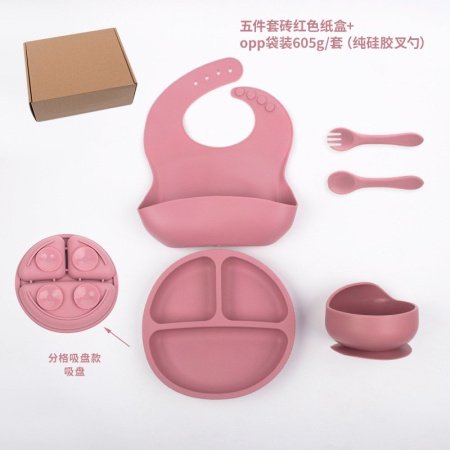 Детский набор посуды из силикона фотография