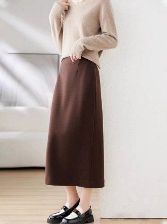 Женская юбка из шелка и кашемира изображение