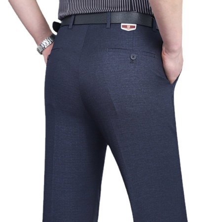 Летние мужские брюки из шелкового сурепа для делового стиля фотография