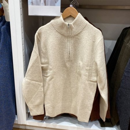 Пуловер с полувысоким воротником и длинным рукавом фото