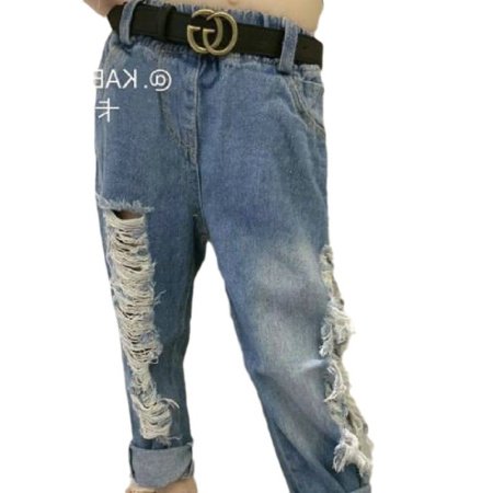 Детские джинсы с разрезами по бокам фотография