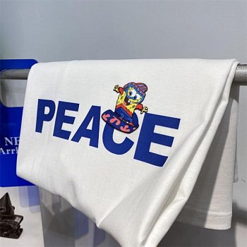 Летняя футболка PEACE с коротким рукавом для пары фото