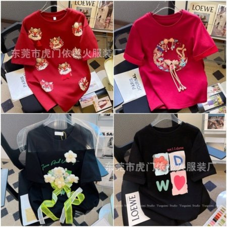 Футболка с коротким рукавом из 100% хлопка 2023 летней коллекции фотография