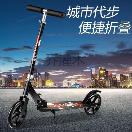 Детский самокат с большими колесами изображение