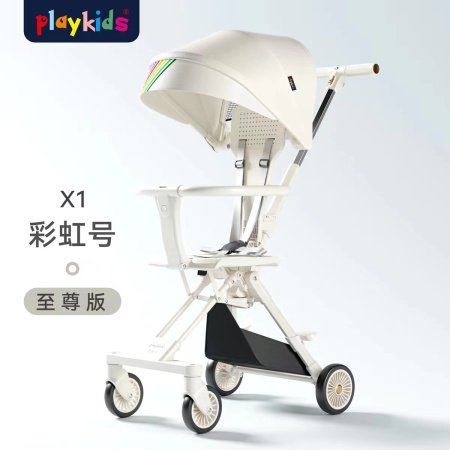 Playkids普洛可遛娃婴幼儿可躺可换向高景观轻便推车一键折叠X6X7 фотография