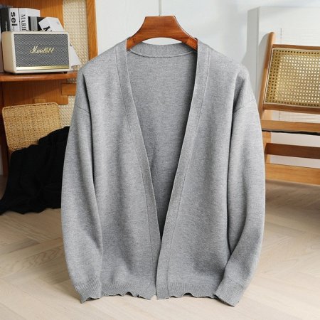 Мужская вязаная кардиган весна-осень изображение