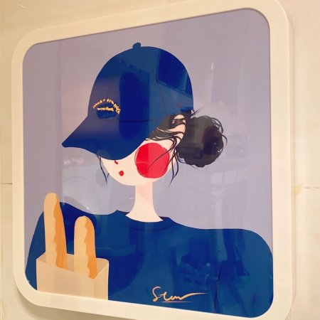 Шкаф для ванной комнаты с изображением на стене фотография