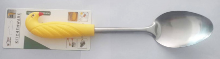 Ложка поварская с желтой пластмассовой ручкой MH-XN26 / К96 / B29 детальное фото