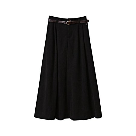 Женская длинная юбка с высокой талией и резинкой фотография