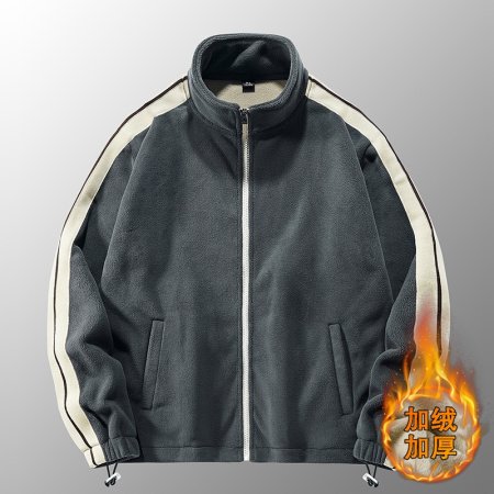 Мужская куртка с начесом и застежкой на молнии изображение