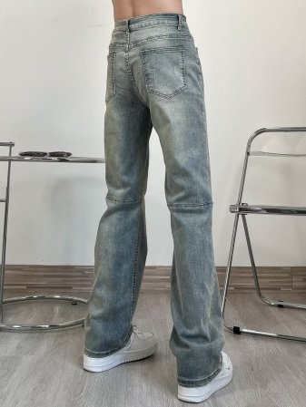 Мужские джинсы прямого кроя в стиле Хайстрит фото