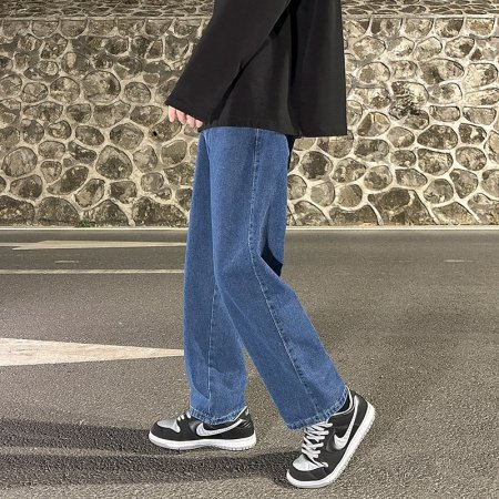 Широкие джинсы мужские в стиле Хонгконг весна изображение