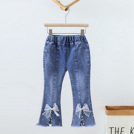 Детские джинсы для девочек весна-осень 2024 фото