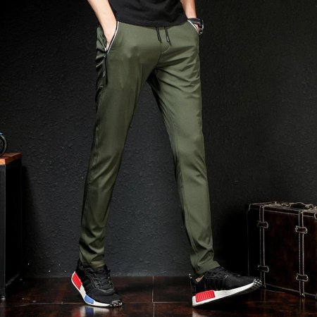 Мужские брюки весна новый корейский тренд молодежные стильные мужские большого размера спортивные джинсы изображение