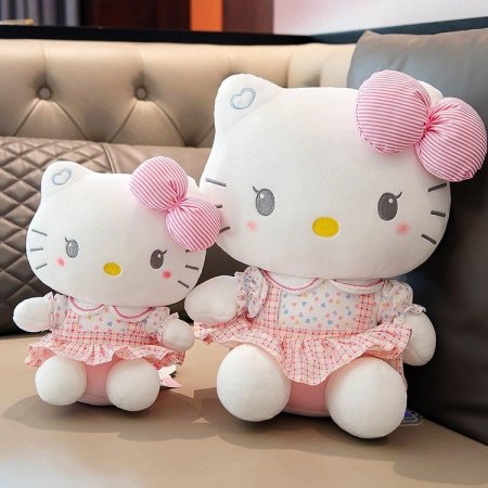 Плюшевая игрушка HelloKitty в розовом платье изображение