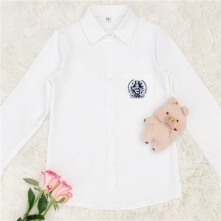 Детская школьная рубашка с коротким рукавом изображение