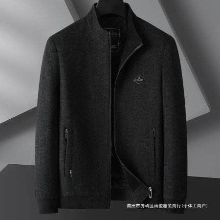 Мужское пальто среднего размера на молнии фото