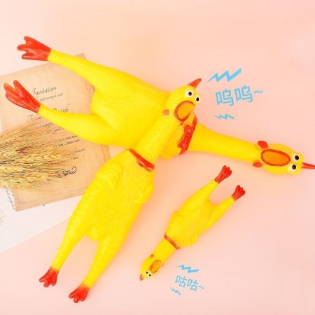 Игрушка для собак 'Курица-крикуня' с пищалкой фото