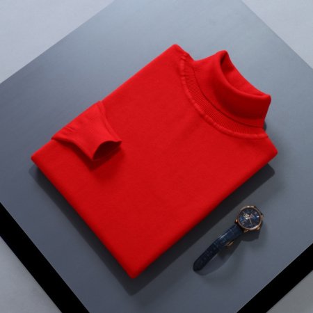 Мужской свитер с высоким воротником на осень и зиму изображение