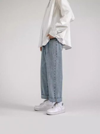 Мужские джинсы 2024 с прямыми штанинами фото