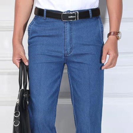 Мужские джинсы прямого кроя весна-лето фотография