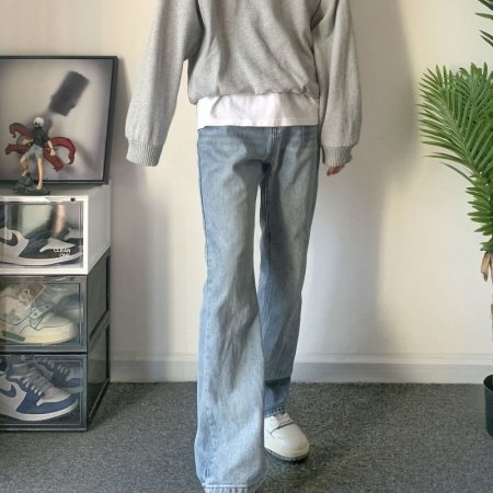 Мужские джинсы Vintage синего цвета фото