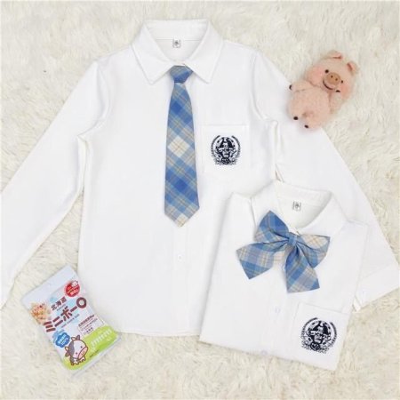 Детская школьная рубашка с коротким рукавом изображение