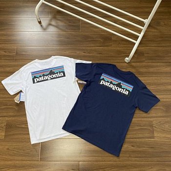 Футболка Patagonia с горным принтом фотография